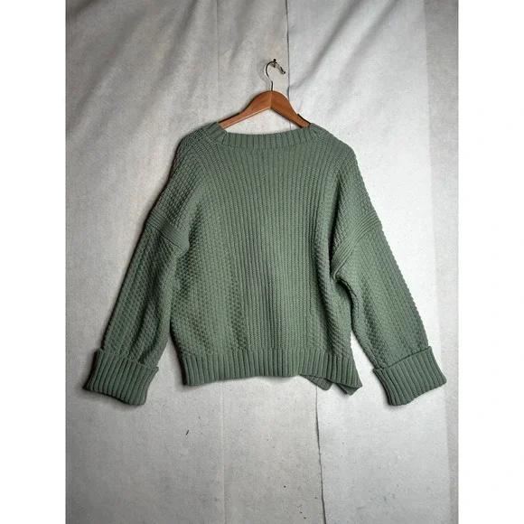 Abercrombie & Fitch Sage Green Oversized Button Front Cardigan Sweater XXL 2151 - Picture 9 of 12